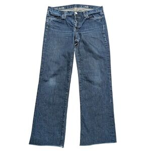 J.Crew Boy Jean Womens 31 Buttonfly Boyfriend Premium USA Made Denim Raw Hems